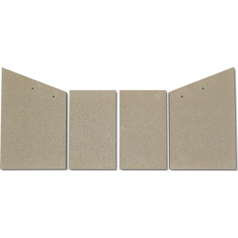 Habillage de foyer B pour poêles à cheminée Prestige 2.0 de Caminos - vermiculite - 4 pièces