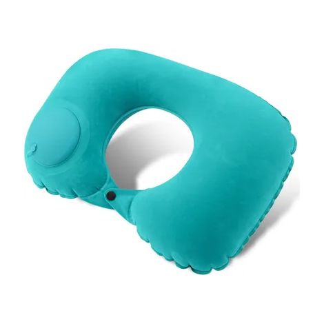 Wasserdichtes Nackenkissen mit integrierter Luftpumpe zur Linderung von Nackenverspannungen. Geeignet für Outdoor-Aktivitäten, Reisen, Autofahrten, Flugreisen und den täglichen Gebrauch. – Grün