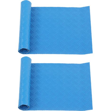 Ensemble de 2 tapis de protection en caoutchouc pour échelle de piscine (60 x 24 x 0,1 cm). (1/5)