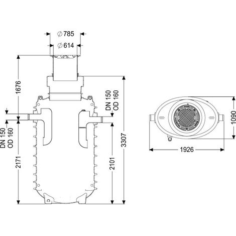 KESSEL 95100-170D-DR Séparateur de graisses EasyClean encastré