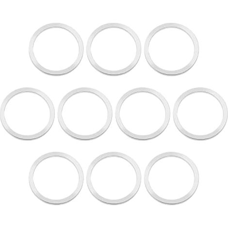 10 pièces entretoises de vis de plateau de vélo en alliage d'aluminium, joint double vers simple pour pédalier, épaisseur 1 mm, diamètre intérieur 10 mm