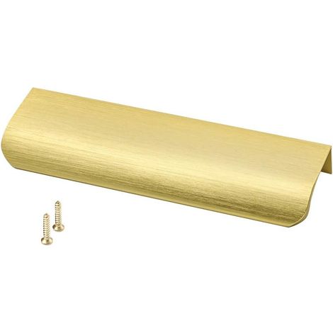Poignées de meubles 128 mm, poignées rétro noires à bande, poignées en aluminium, poignées de tiroir de cuisine incurvées, poignées de penderie 1 pièce - Poignées profil BA 128 mm (1/5)