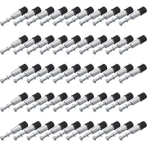 Fixations à came avec cheville pour une fixation sûre et pratique des meubles - 50 pièces (1/5)