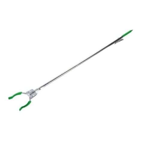 Pinza multiuso in acciaio inox per raccogliere la carta igienica, ideale per scaffali esterni e prati, verde - (1/5)