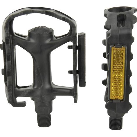Fischer Pedale Mountainbike mit Reflektoren Kunststoff schwarz Fahrradzubehör