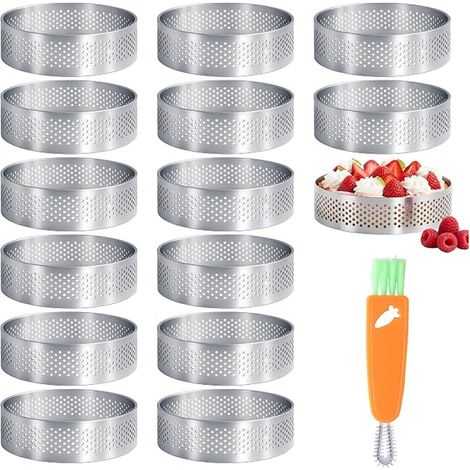 stainless steel tart rings 6 cm baking rings for mini cakes (1/5)