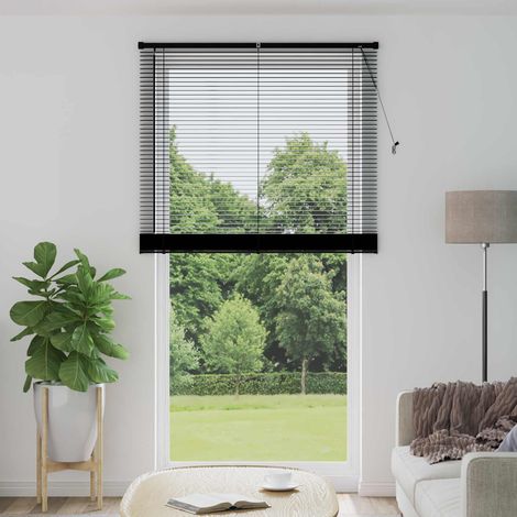 Venetianer Jalousie Schwarz 213 x 110 cm PVC