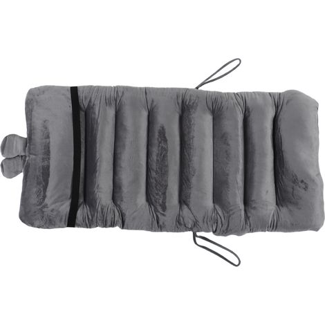 Weiches Rückenkissen aus PP-Baumwolle mit Lendenwirbelstütze für Bürostuhl oder Sofa, grau, 45 x 100 cm (1/5)