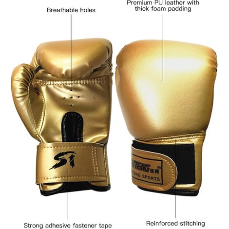 Gants de boxe pour enfants Kick Muay Thai Sac d'entraînement de frappe Mitaines de sports de plein air Équipement d'entraînement pour coussinets de sac de frappe Enfant âgé de 3 à 10 ans (1/5)