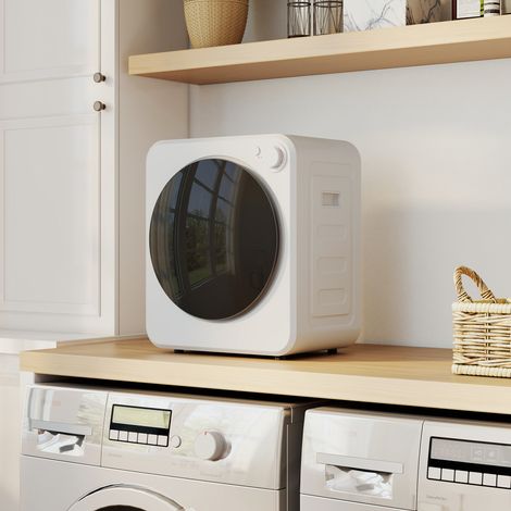 Sèche-linge à évacuation portable 2.5 Kg. sèche-linge électrique 400/800 W. 5 modes de séchage. 48 x 44 x 57 cm. blanc