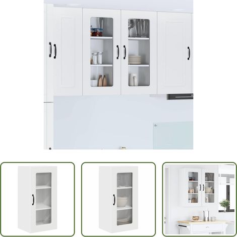 Küchenwandschrank -  Küchenschrank Kalmar Weiß 40 x 31 x 80 cm Holzwerkstoff (1/5)