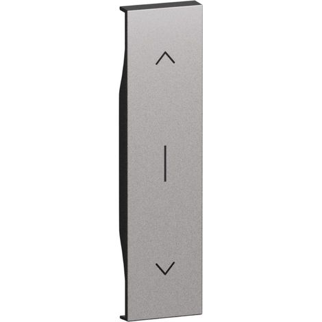 Cover illuminabile per pulsante interbloccato 1 modulo steel bticino living now - ks05