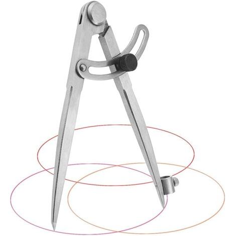 Compas Menuisier 20 cm Compas Menuisier Professionnel en Acier au carbone Compas Grand Diamètre pour Cercles de Dessin, Menuiserie, Travail Du Métal et Travail Du Cuir