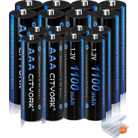 Pacco batterie ricaricabile, caricabatterie LCD, alta capacità, 8AA 8AA (1/2)