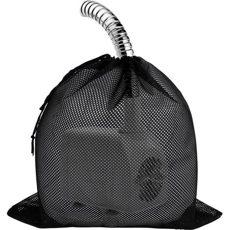 1 Sac Filtre Pompe, Cordon Serrage, Maille 1,7 Mm, Polyester Noir, Pour Étang Aquarium (1/5)