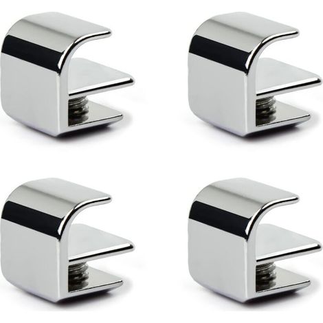 Lntyq 4 Pièces Boutons Porte Douche, Pinces à Verre Peuvent Contenir du Verre de 3 à 6 mm D'épaisseur, Douche Armoire Poignée pour Portes Douche, Portes en Verre, Portes Coulissantes,Sans Perçage