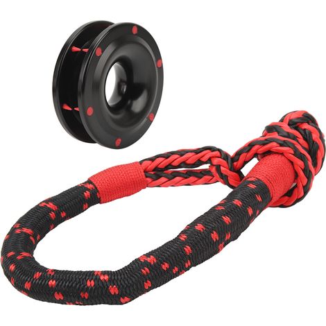 Poulie de rétention de corde, manille souple Combo 22000lbs robuste pour tout-terrain ATV UTV remorque camion SUV récupération (1/5)