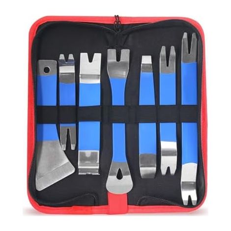 Outil de démontage garniture, kit levier anti-rayures en nylon authentique, 13 x 2,7 cm, design ergonomique, extracteur panneau intérieur pour automobile, rembourrage, audio, fenêtre, travail - (1/5)