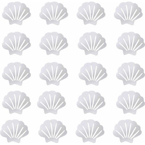 Lot de 20 autocollants antidérapants pour -DOUche, bandes de sécurité antidérapantes pour baignoires et salles de -DOUche, bandes adhésives, imperméables, transparentes.-DOU