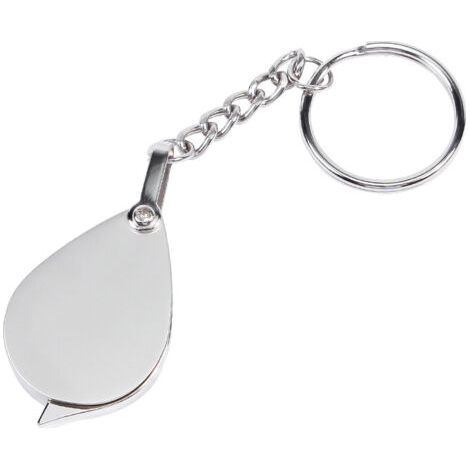 PA 2er-Pack kleine 10-fache Taschen-Schmucklupe, faltbare Lamellenlupe, Schlüsselanhänger, Schmuckring, geeignet zum Lesen von wissenschaftlichen Hobbybüchern, Schmuck, Münzen (123 x 29 x 12 mm) (1/4)
