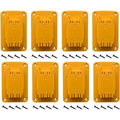 Lot de 8 porte-outils montables compatibles avec perceuses Dewalt 12 V, 20 V et 18 V avec vis pour un rangement soigné (1/4)