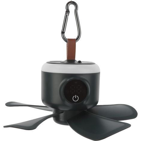Ventilateur de Plafond Portable USB pour Moustiquaire de Camping avec Lumière Nuit (1/5)