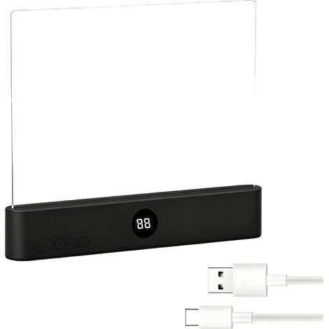 Lampe de lecture LED rechargeable - plate transparente Panneau à (1/5)