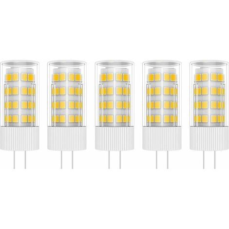 5X G4 Lampe LED 5W Ampoule Lampe 51 SMD 2835LEDs Blanc Chaud 3000K Ampoule LED 400LM Équivalent à lampe halogène 50W AC 220V [Classe énergétique A+] (1/4)