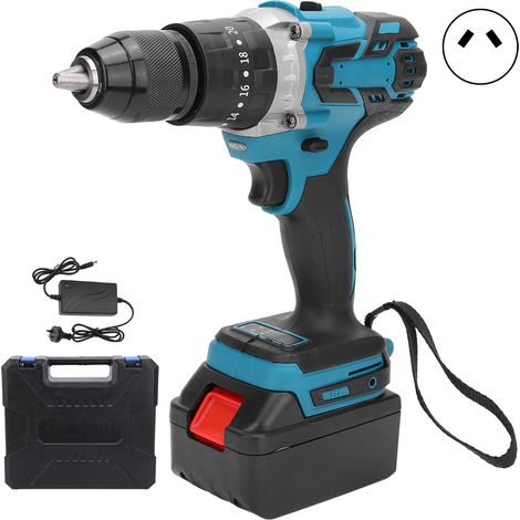 Tournevis électrique à batterie lithium, perceuse industrielle 13mm, AC110-240V fiche AU (1/5)