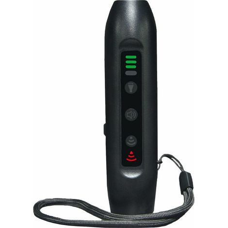 Répulsif à ultrasons pour chien - 3 modes - Dresseur de chien rechargeable portable - Avec torche intelligente haute luminosité - Dresseur de chien noir - Avec indicateur LED (1/5)
