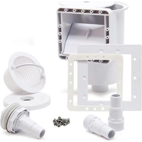 Kit Wiltec skimmer de surface avec buse d'entrée, grand panier de récupération pour aspiration et filtration de piscine (1/5)