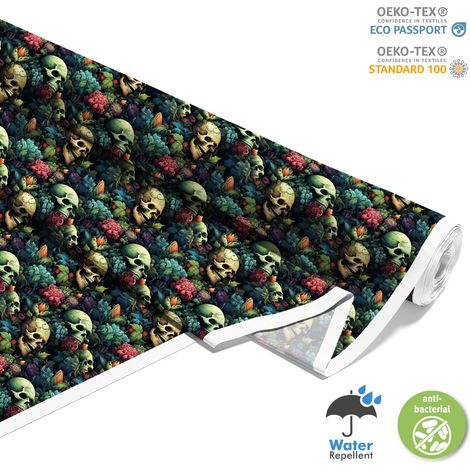 Outdoor dekostoffe oxford - Motiv der Schädel I DX4171 (1/5)