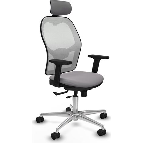 Chaise piqueras y crespo Jorquera simili cuir gris 24 heures (1/2)