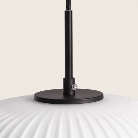 Lampada a Sospensione Metallo e Vetro Beca Oblade Nero