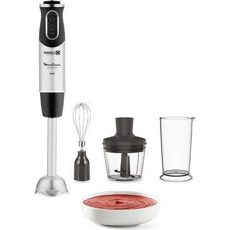 1 Mixeur Plongeant, 10 Vitesses, Lames Powelix, Hachoir 500 Ml, Fouet, Verre 800 Ml, Cuisine