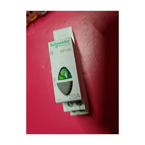 PB 'clic Bouton P Lumineux 1 NO + Voyant vert ,230V SCHNEIDER 16188