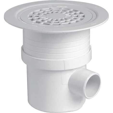 Nicoll – Grille PVC blanche pour siphon de sol – Accessoire pour siphon – Résistante aux chocs – Pour chantiers humides
