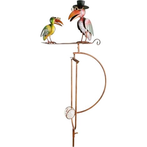 Paletto decorativo da giardino con uccellini negli occhiali (1/5)
