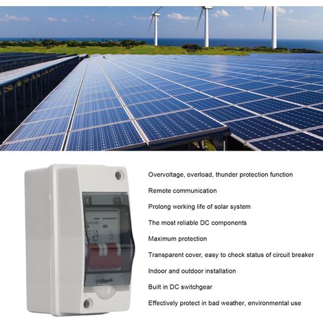 Interrupteur de sectionnement solaire photovoltaïque, sectionneur de circuit photovoltaïque, boîtier de disjoncteur miniature pour camping-car, 500 V CC, étanche IP65, 63 A (1/5)