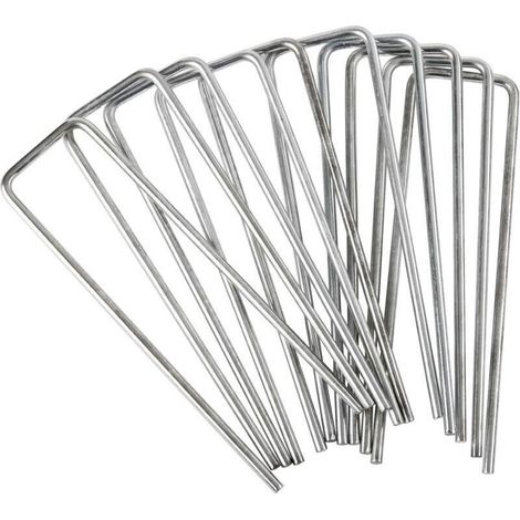 Lot de 40 Agrafes métalliques galvanisée WERKA PRO 15x4cm (1/4)