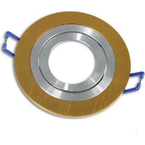 Trade Shop - EINBAUSTRAHLERHALTERUNG FÜR RUNDE EINSTELLBARE STAHLSPOTLIGHT-P2-LAMPENFASSUNG - Gold