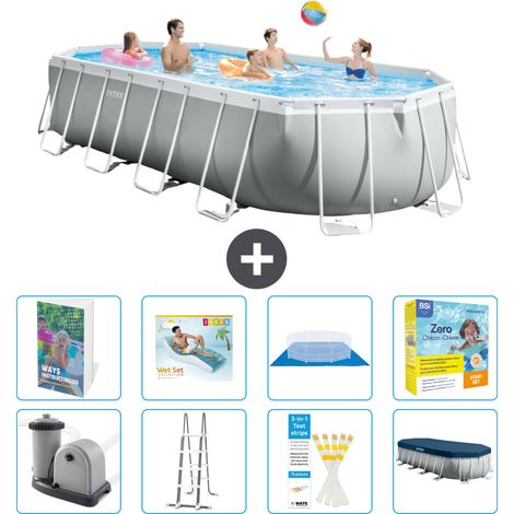Prism Frame Pool Oval - 610x305x122 cm - 9-teilig S639