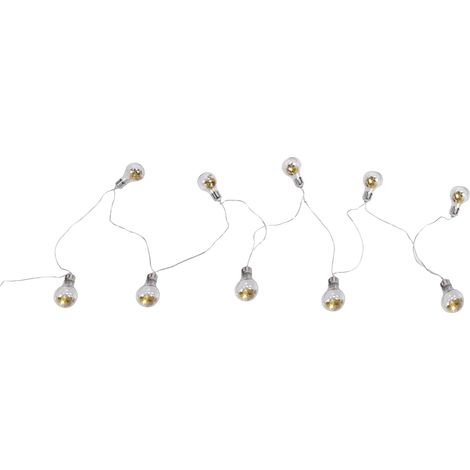 Guirlande lumineuse E27 Étoile Dorée 100 LED Fil de Cuivre Alimentation USB ou piles Décoration pour mariage, maison, fête, vacances (1/5)