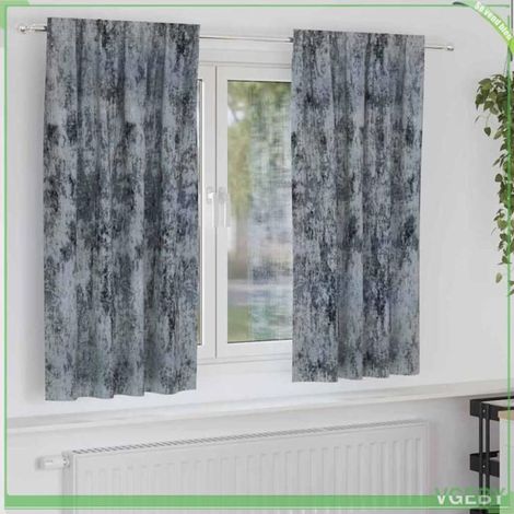 4107684 Rideaux en velours 2 pcs Gris Argenté 175 x 140 cm Velours (1/5)
