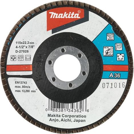 MAKITA D-27028 Flap disc A36 115mm x 22.23mm x 36g