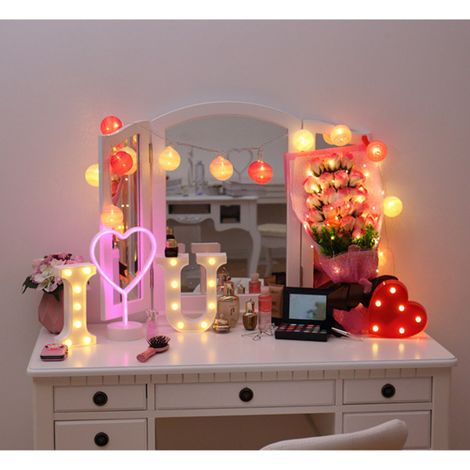 Luminaire LED Lettres Chiffres 26 Symboles Amour Cœur pour Décoration Mariage Fête Maison Bar (1/5)