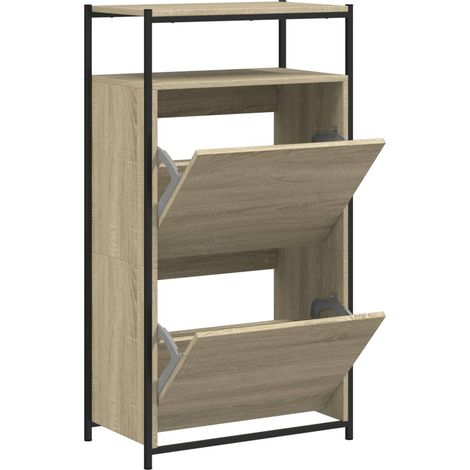 Maison Exclusive - Zapatero de madera de ingeniería roble Sonoma