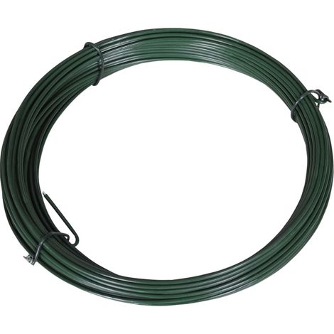 Fil de ligature pour clôture 25 m 1,4/2 mm acier vert (1/2)