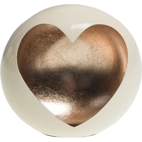 Amadeus - Photophore Cœur Crème 21 cm