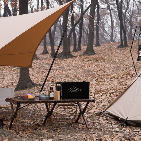 Pare-vent pliable de camping en acier au carbone, portable, résistant à la chaleur sur 3 côtés, design ergonomique, pour réchaud d'extérieur, noir (1/5)